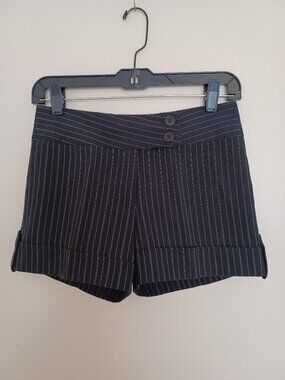 Black Pinstripe Shorts, Size 1